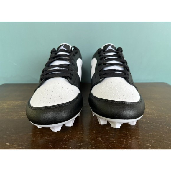 Jordan 1 Low TD "Panda" White/Black Football Cleats Men's Size 13 FJ6245-100 - Picture 6 of 11